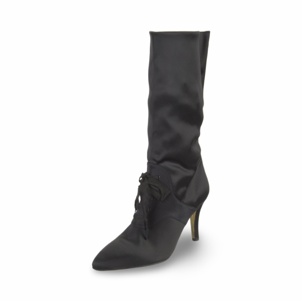 WALTER STEIGER Elegant Black Satin Laced Women's Boots